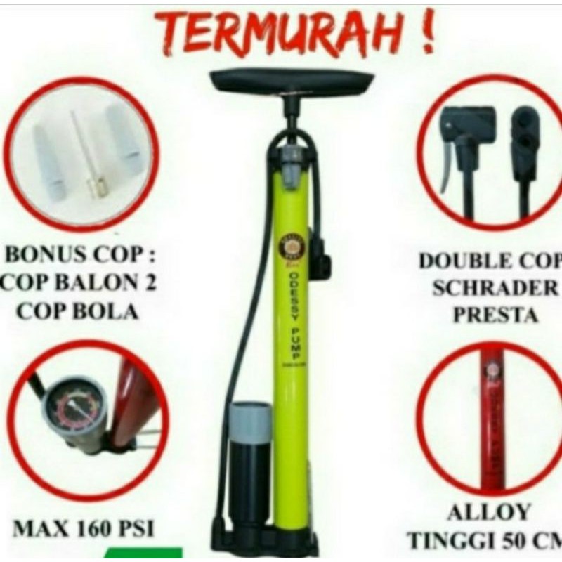 Pompa Angin Ban Sepeda Motor Odessy