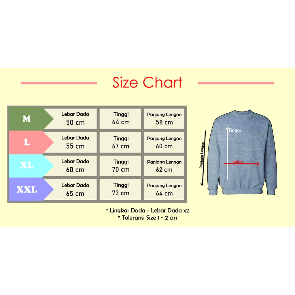 YUDAZ Sweaterpolos Basic Sweater Lost Psycho Color Size M-XXL (Pria & Wanita)-3