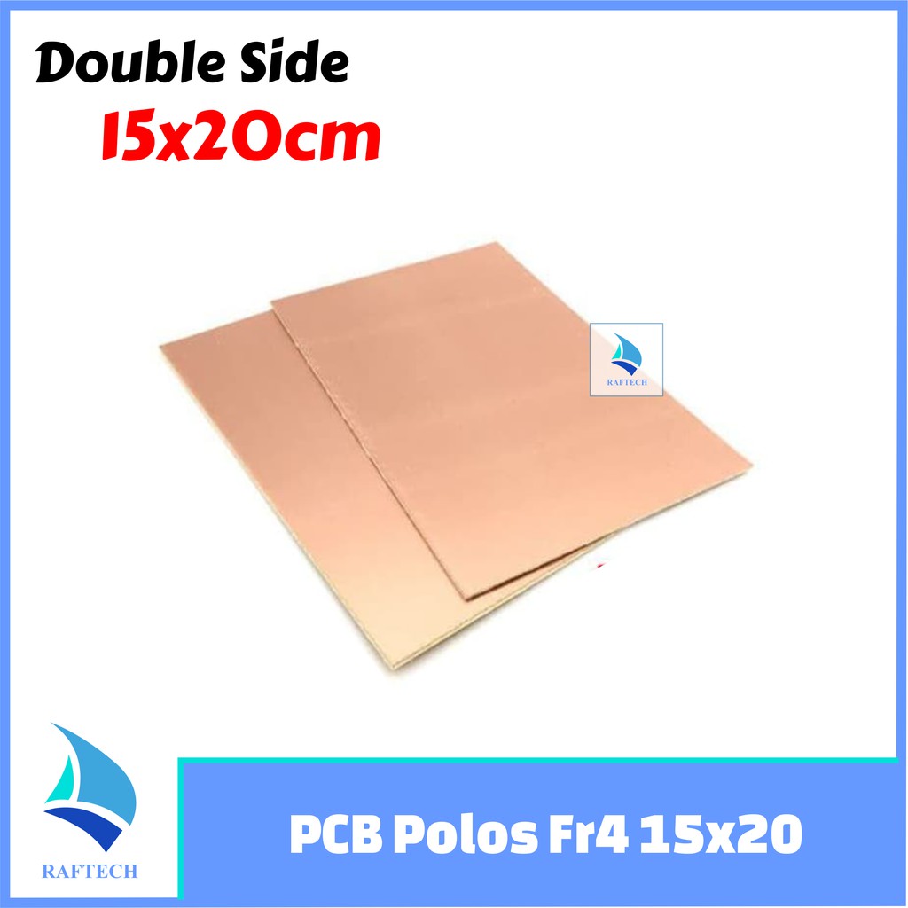 PCB Polos FR4 15x20 cm Fiber Double Side 2 Layer 15*20 - 15 x 20 cm