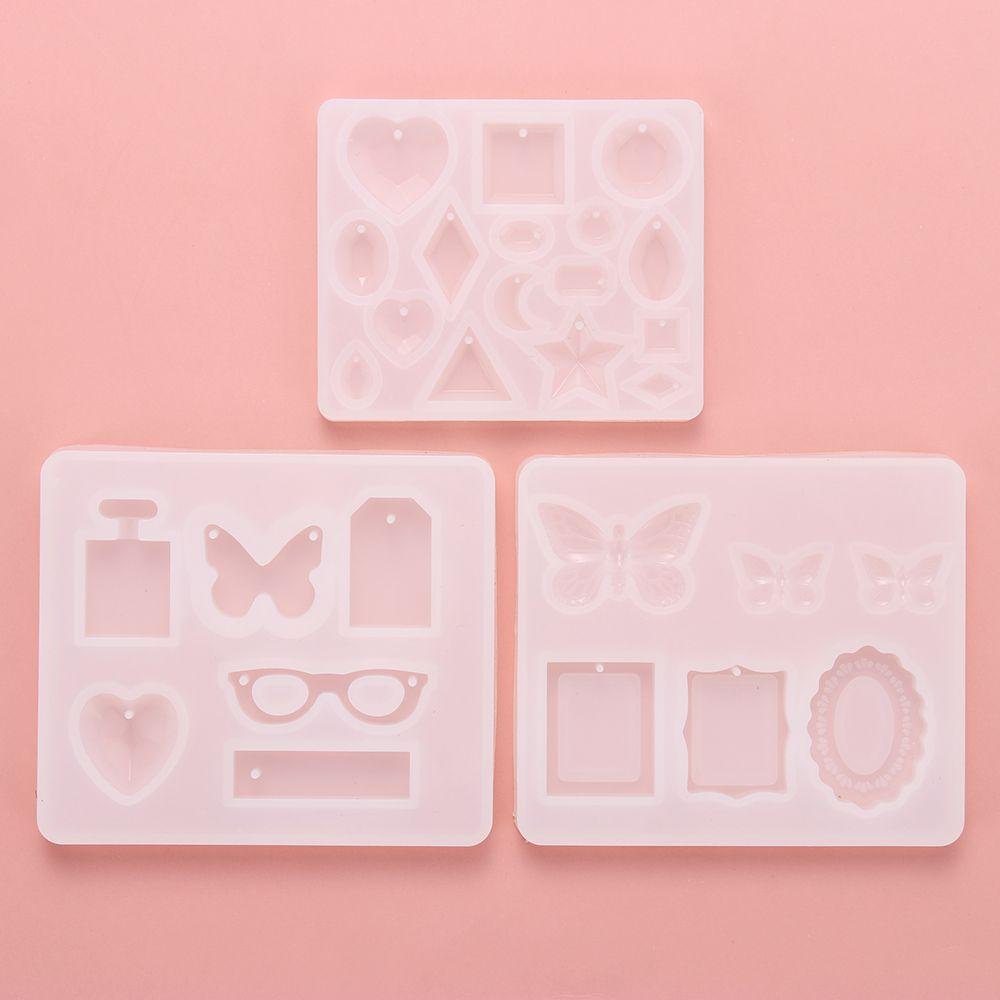 Solighter Anting Cetakan Resin Handmade UV Epoxy Resin Kerajinan Kristal Silicone Mold