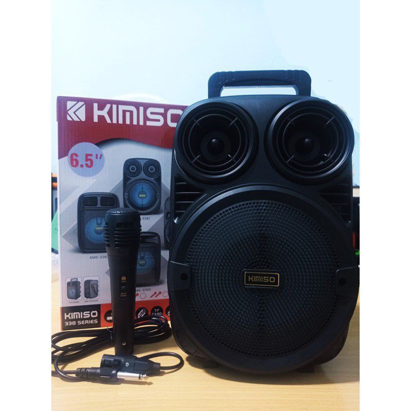 COD SPEAKER BLUETOOTH KARAOKE 6'5 INCH KIMISO 3381 PLUS MIC KARAOKE X-BASS//SPEAKER SALON AKTIF KOMISI 3381//SPEAKER KARAOKE//SPEAKER WIRELESS