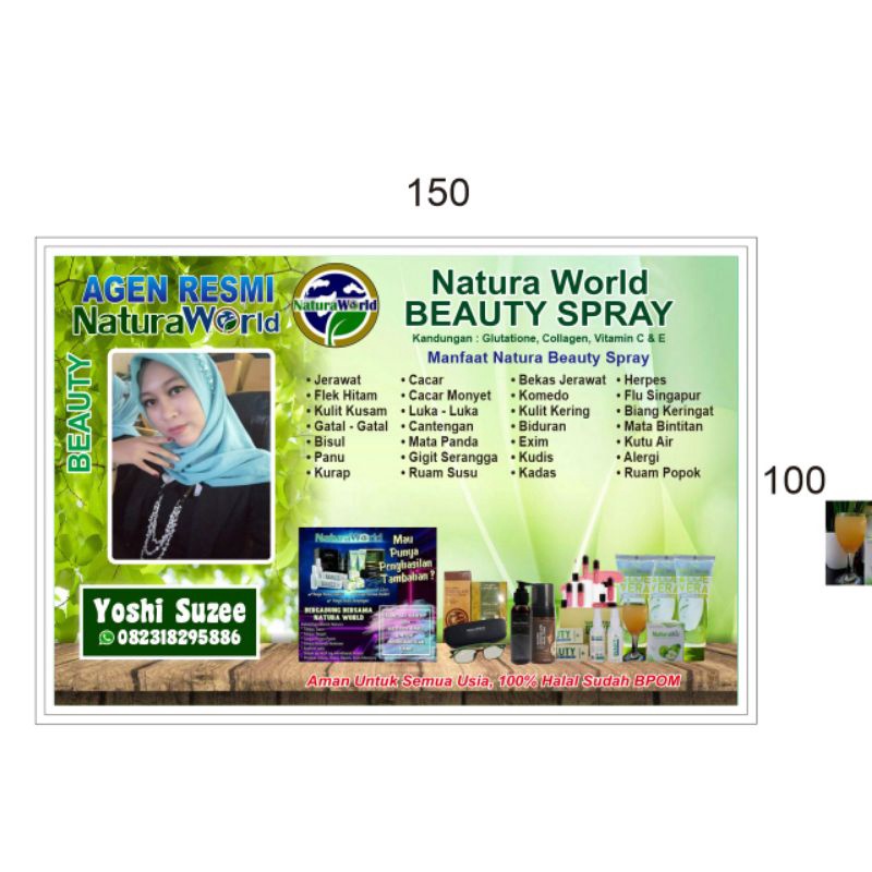 

Spanduk Naturaworld per 150 x 100