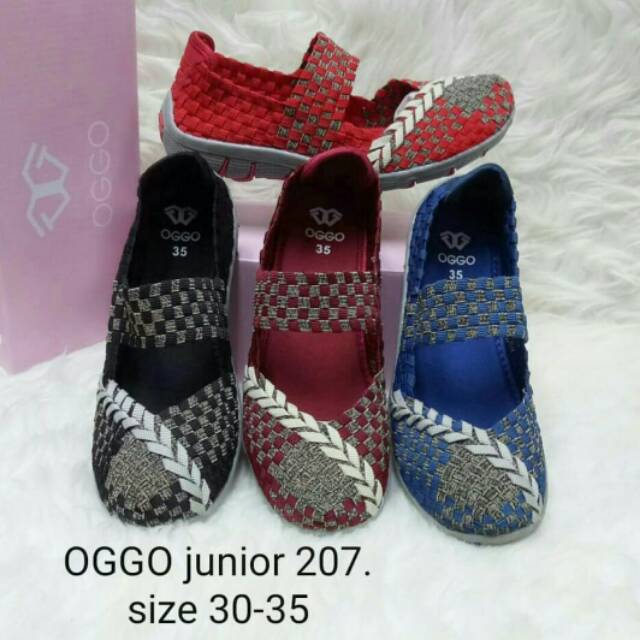 Sepatu Rajut anak  OGGO Junior 207 flat ORIGINAL