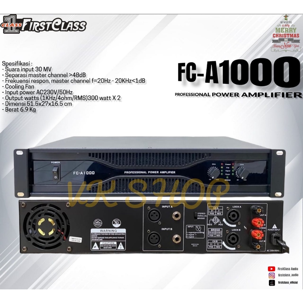 POWER AMPLIFIER FIRSTCLASS FCA 1000 FC A1000 FCA1000 ORIGINAL