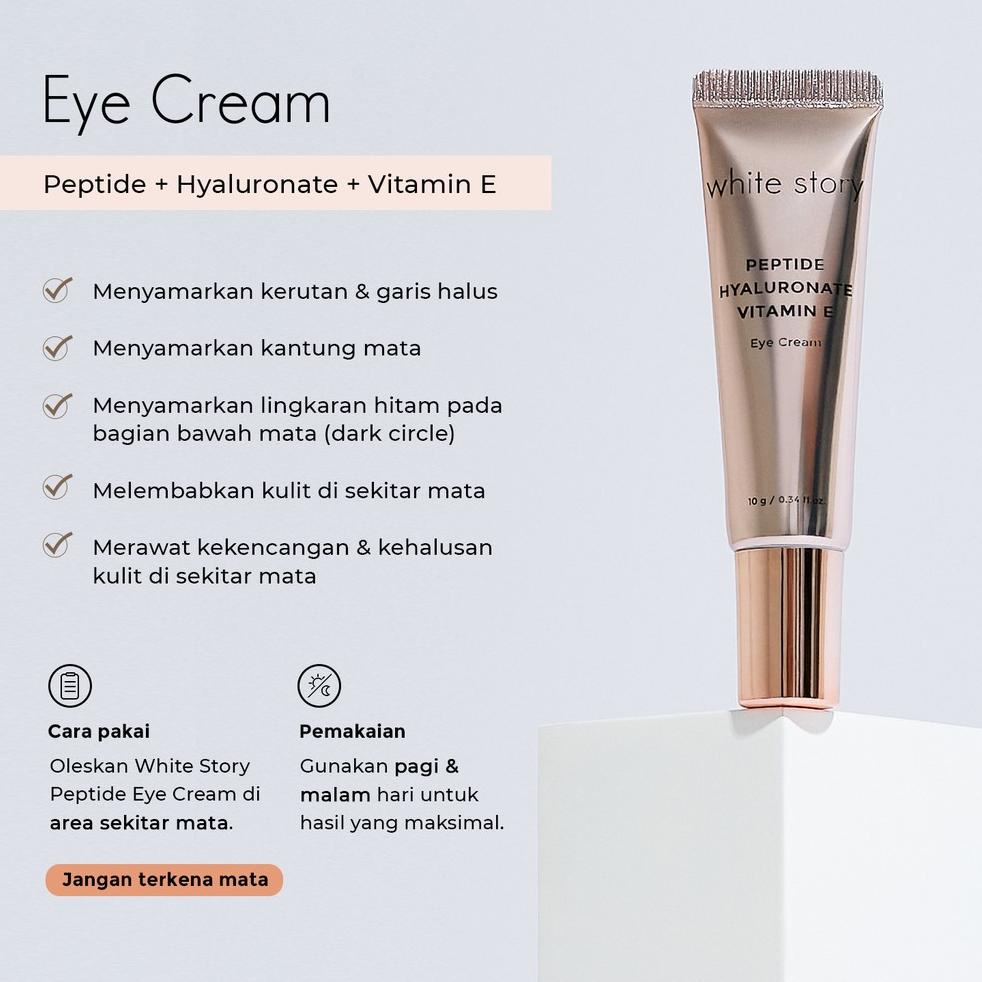 WHITE STORY PEPTIDE HYALURONATE VITAMIN-E EYE CREAM 10GR -GC