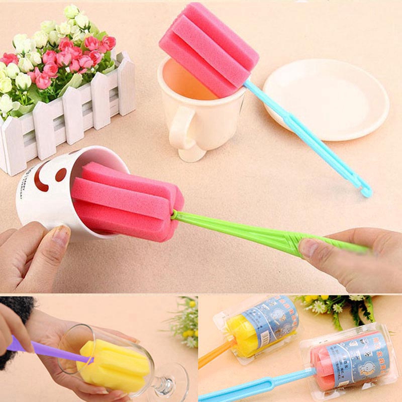 New Glasses Sponge Cup Brush, for Wine Glass Bottle Coffe Tea Glass Cup