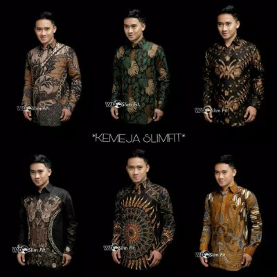 Baju Batik Pria Slimfit Big Size M L Xl Xxl Atasan Kemeja Batik Lengan Panjang Original