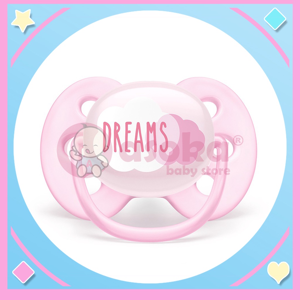 Philips Avent Soother Soft Girl Dreams 0-6m SCF527/01 Empeng Bayi ASOKA