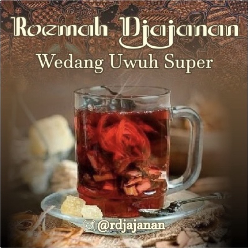 

Wedang Uwuh Super komplit Gula Batu ( 1 box isi 10 pcs )