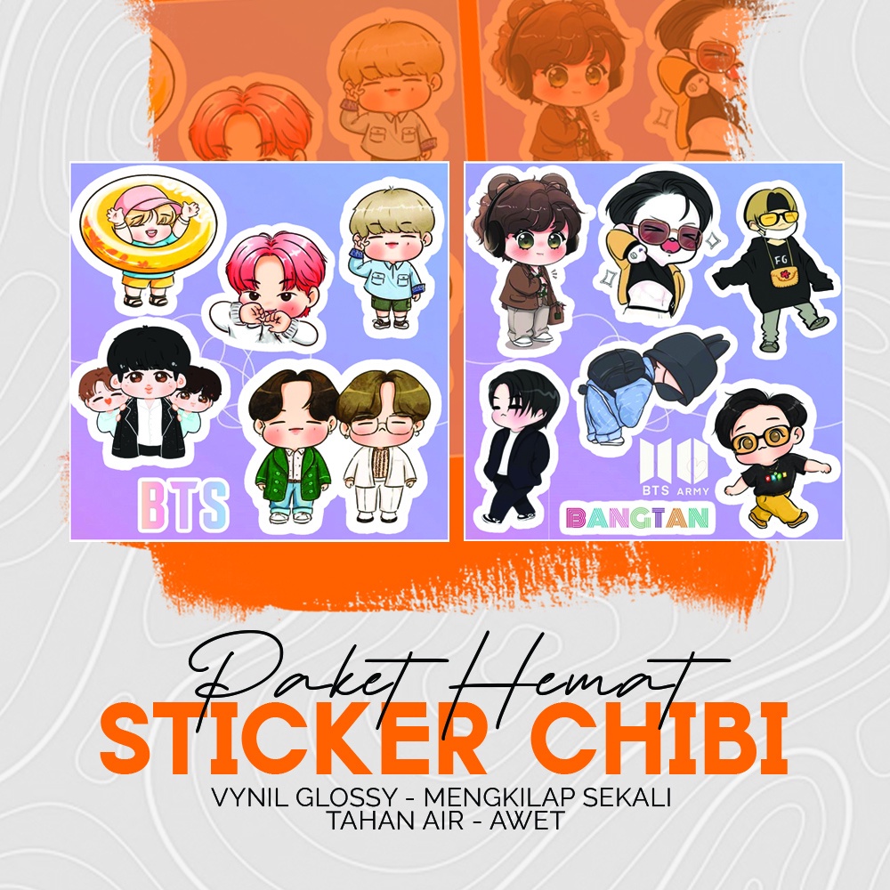 

PAKET HEMAT STICKER BITI ES CHIBI LUCU BANGETTT