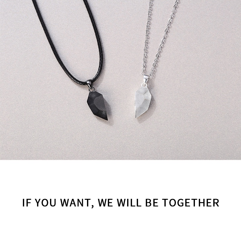 【YESido☀️COD】2 Pcs kalung couple pasangan magnet best friend love stone liontin fashion simple murah