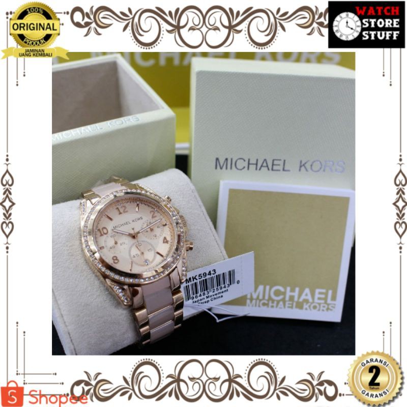 JAM TANGAN PRIA WANITA | RANTAI | KULIT | KARET | MURAH | WANITA MICHAEL KORS MK 5943 ORIGINAL