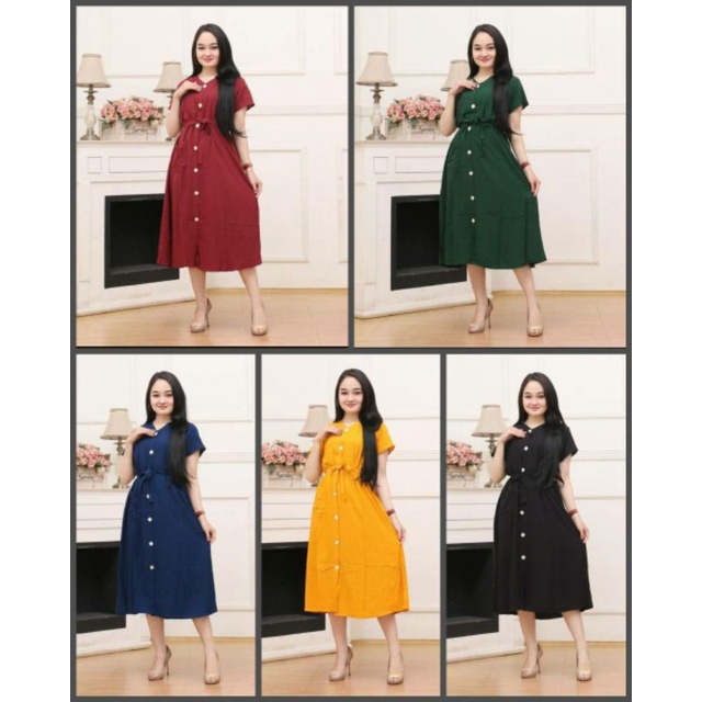 Daster terbaru 2021 daster andin Daster polos Daster full kancing