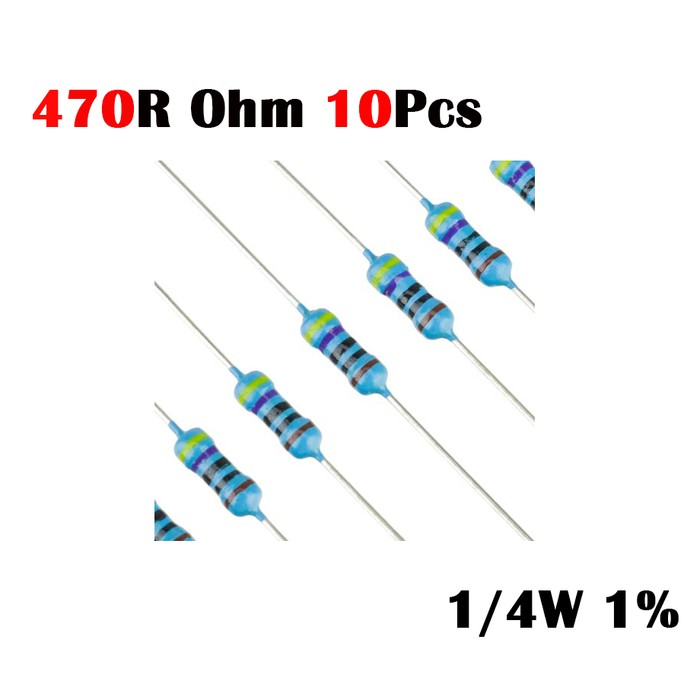 Resistor 470R Ohm 470 R 470R Ohm 1/4W 1% Metal film 10x 10 pcs