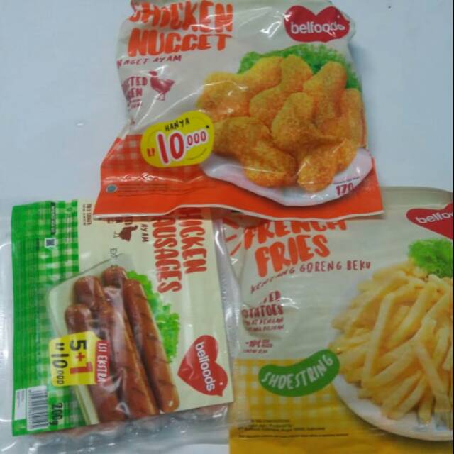 

Paket 3 sosis nugget kentang