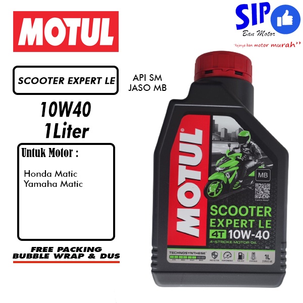 Oli MOTUL SCOOTER EXPERT LE 10W40 1L oli motor matic