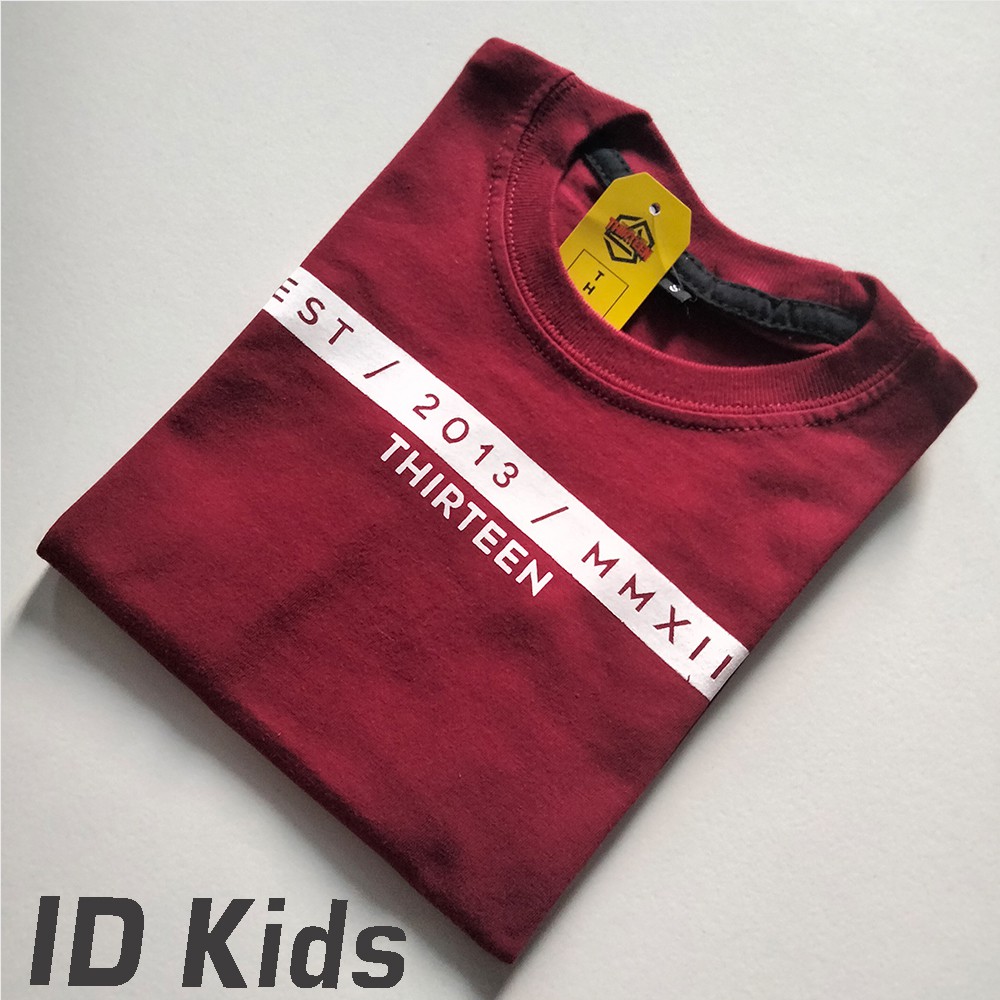 Kaos Anak Distro Thirteen Marun 152