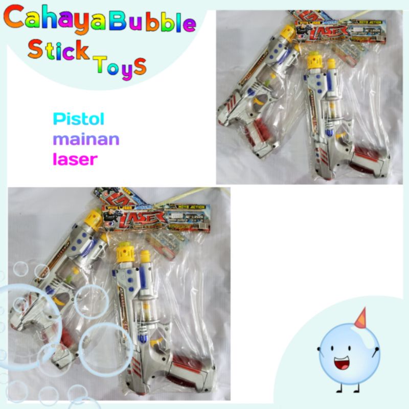 pistol mainan berlampu dan berbunyi pistol mainan laser pistol mainan anak P01L