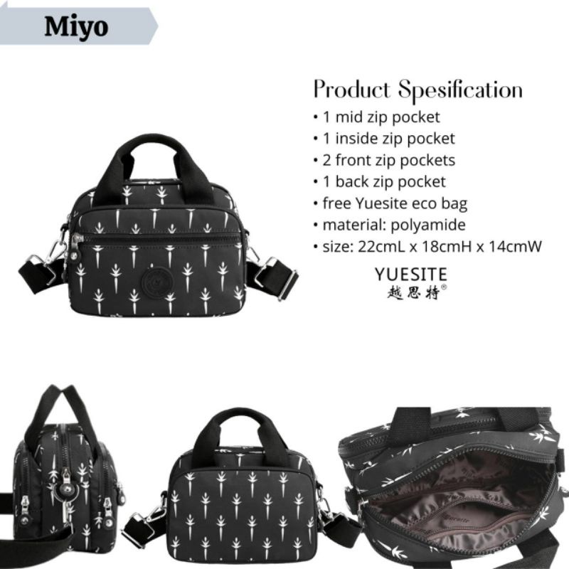 TAS SELEMPANG WANITA SMALL YUESITE MIYO ORIGINAL SLING BAG CYUTEBAGS