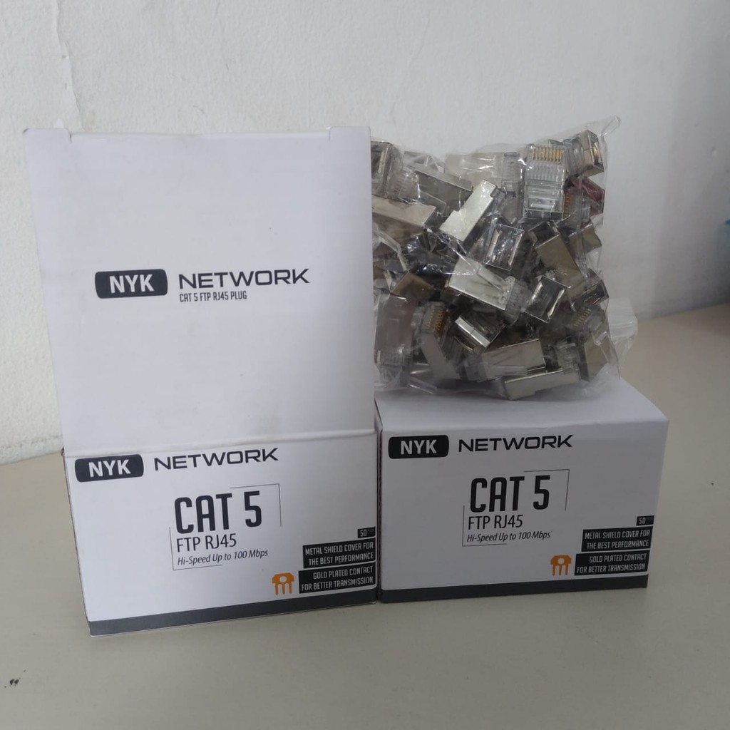 Konektor RJ45 Nyk Cat 5 FTP isi 50pcs