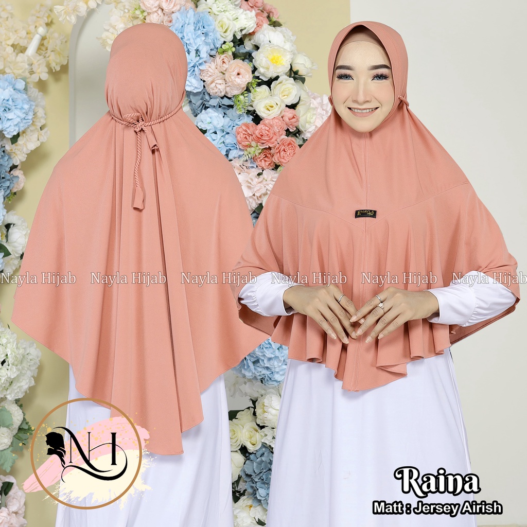 Kerudung Instan Jersey Tali Kepang Raina Hijab Instan Jersey Airis Jilbab Bergo Termurah Nayla Hija'b