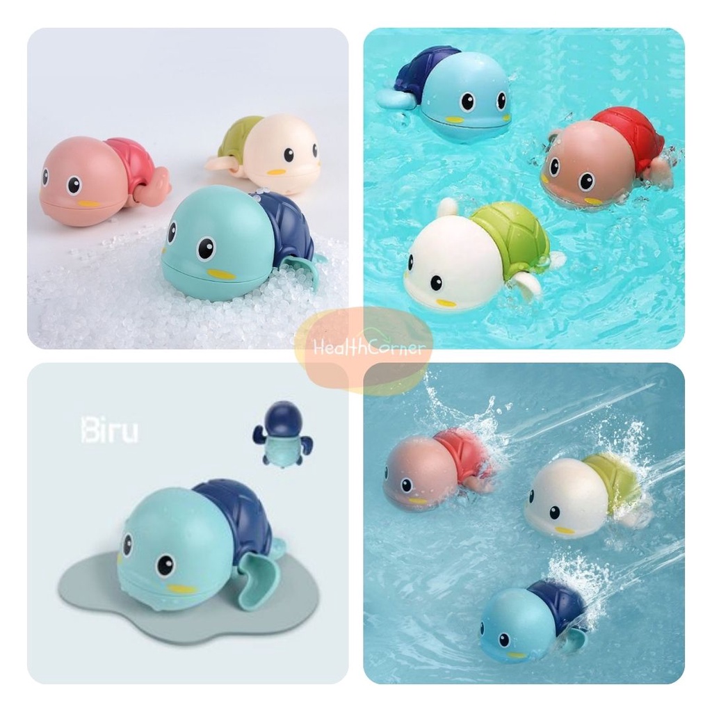 Mainan mandi bayi Jarum Jam / Mainan Penyu Renang/ Baby Bath Toy RANDOM