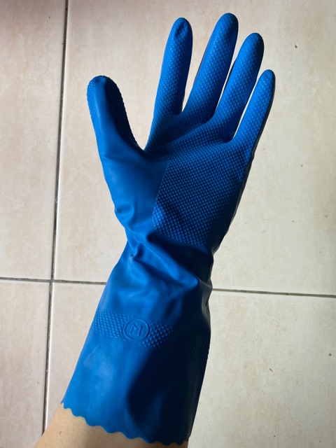Sarung tangan karet panjang 30cm bahan kuat-1