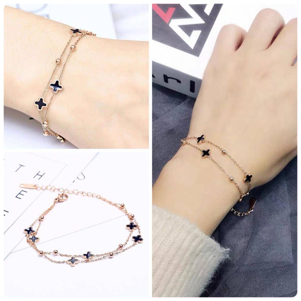 set perhiasan kalung gelang cincin titanium anti karat