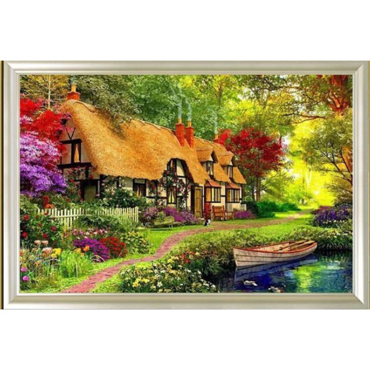 DIY Diamond Painting - 5D Garden Bungalow Stitch Kit