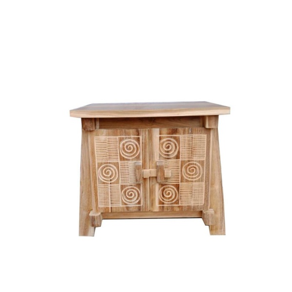 NAKAS 2 PINTU UKIR KAYU JATI