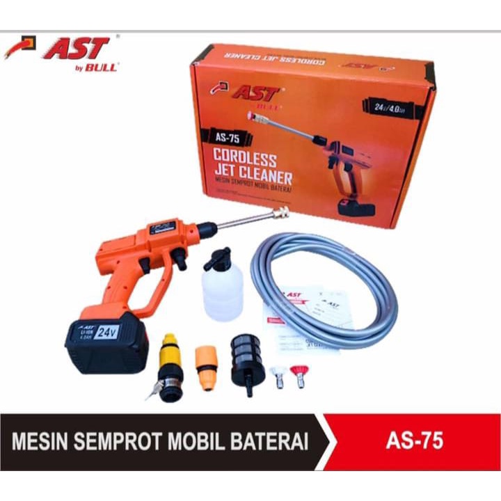 AST mesin cuci semprot mobil motor baterai jet cleaner AS-75