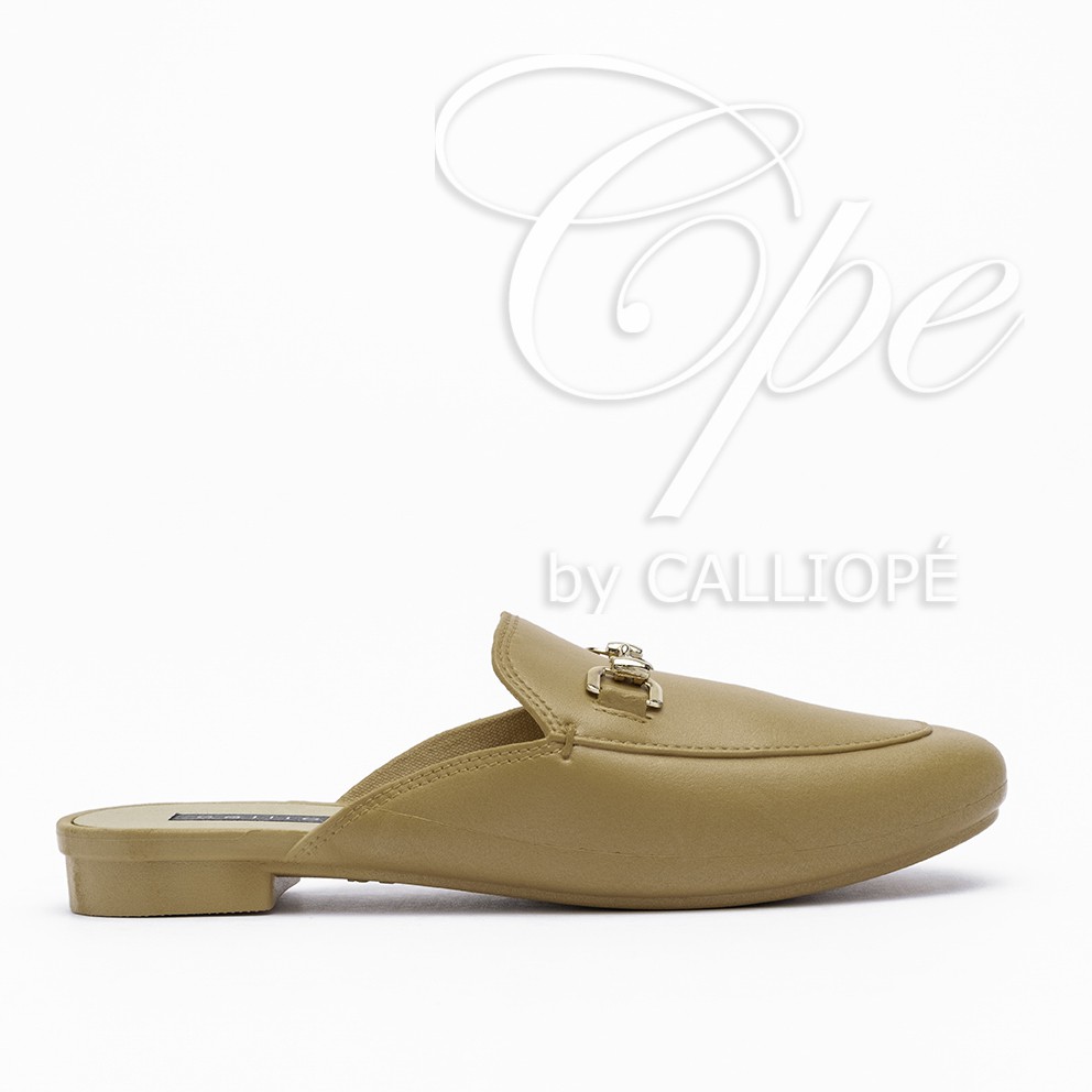 CALL SLPM MUCHAIN Sandal Slop Slip On Teplek Wanita Sandal Cewek-Brown