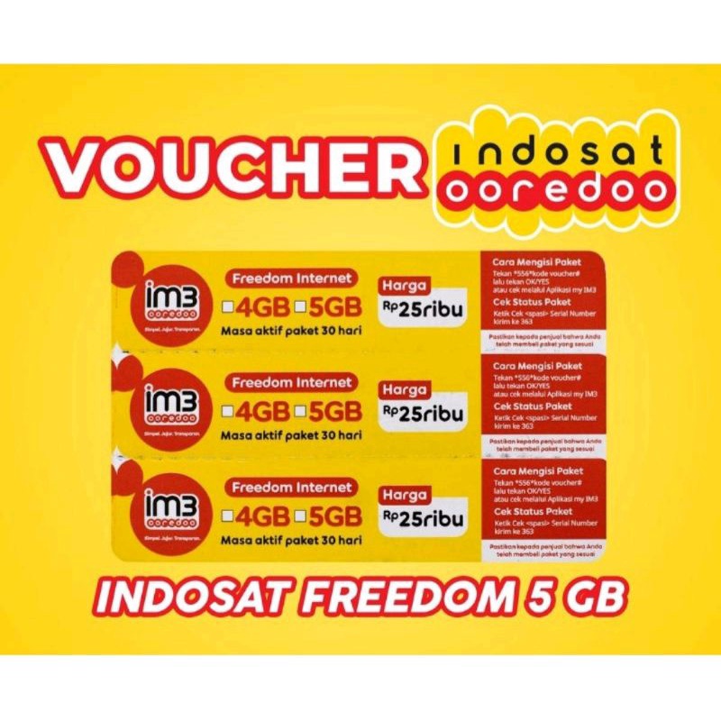 VOUCHER INDOSAT FREEDOM 5,5 GB