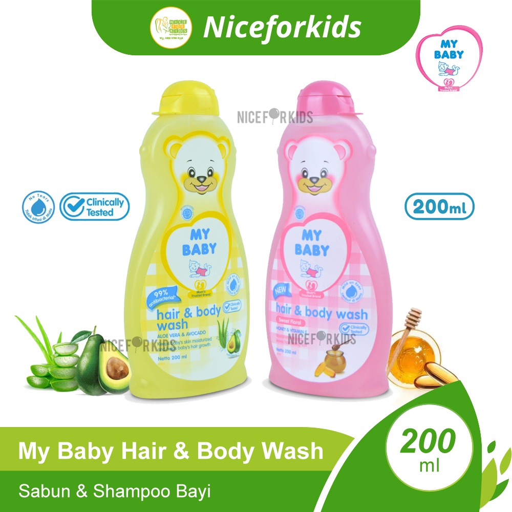 My Baby Hair &amp; Body Wash 200ml / Sabun Mandi 2in1 200ml