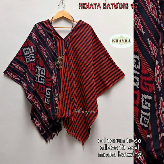 BLUS BATWING BAHAN TENUN, BLUS BATWING JUMBO BAHAN TENUN, ATASAN TENUN