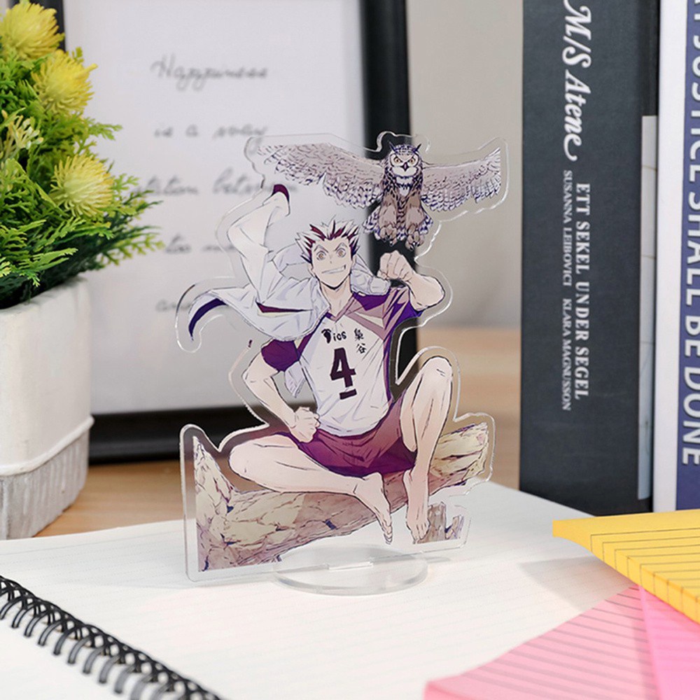 Lanfy Plat Akrilik Model Anime Haikyuu Ukuran 13cm Untuk Dekorasi Meja