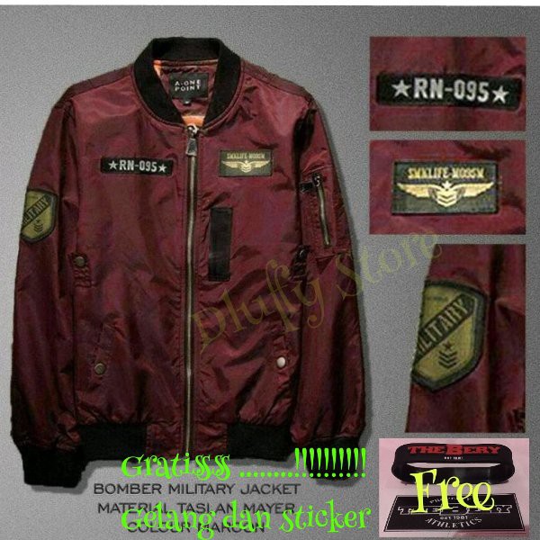 Jaket Bomber Military Original Ukuran Jumbo XXL