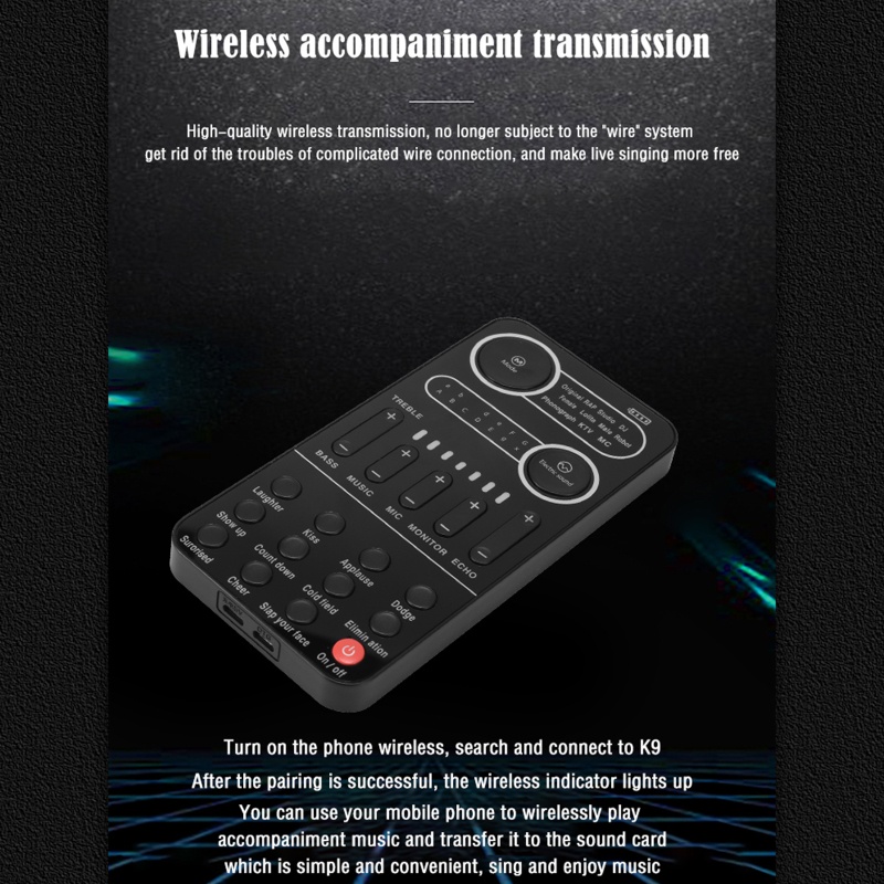 Bt K9 Mini Voice Changer 12efek Berbeda Pengubah Suara Untuk Game Lagu