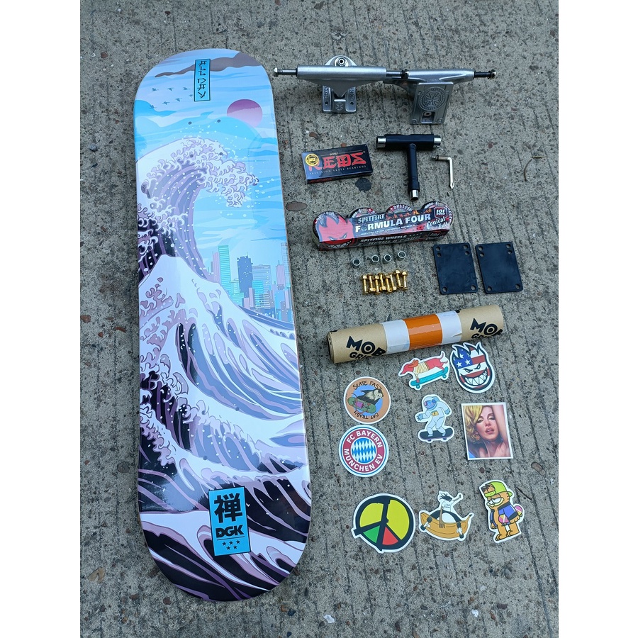 Dgk set Stiker Roda skateboard 3 Lapis Bahan Maple canandian