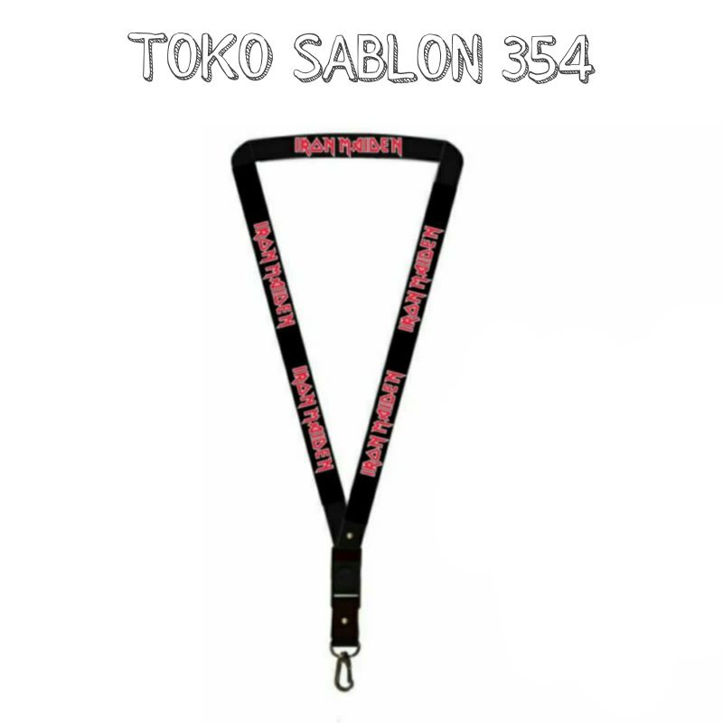 

Gantungan kunci IRON MAIDEN tali lanyard band musik metal gantungan leher id card name tag