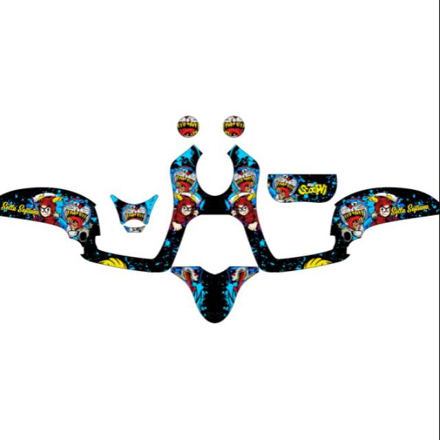 Decal SCOOPY NEW DORAEMON ZOMBIE