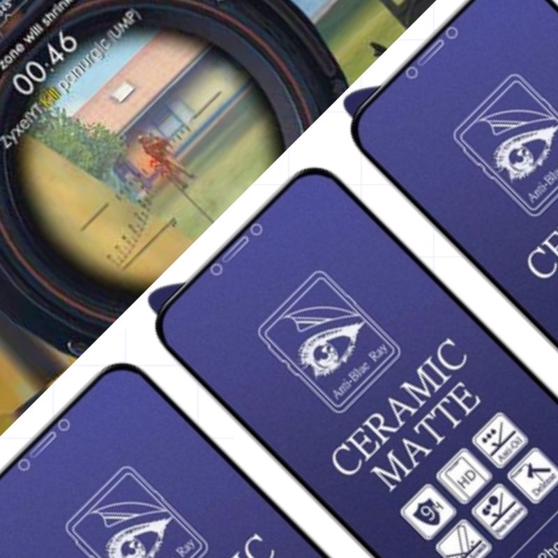 Anti Gores Ceramic Matte Blue Samsung J7 Plus Pro J7+ J730 J8 A6+ A6 Plus A7 2018 A10 M10 A10s A12 A