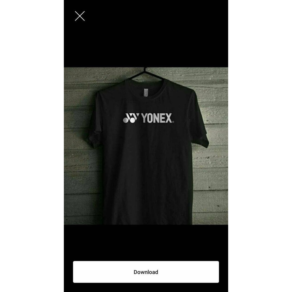 KAOS YONEX (HITAM SABLON PUTIH)