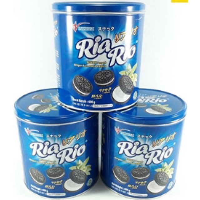 RIA RIO COOKIES CREAM KALENG 430g ( MIRIP OREO)