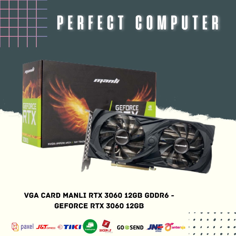 VGA Card Manli RTX 3060 12GB GDDR6 - GeForce RTX 3060 12GB
