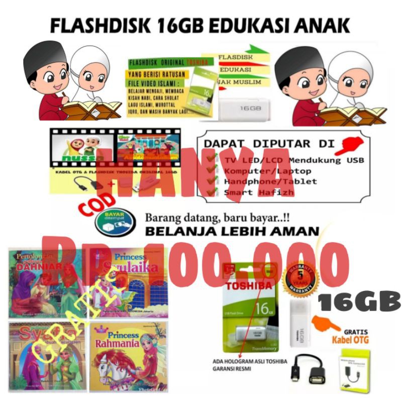 flashdisk 16 GB film animasi anak muslim
