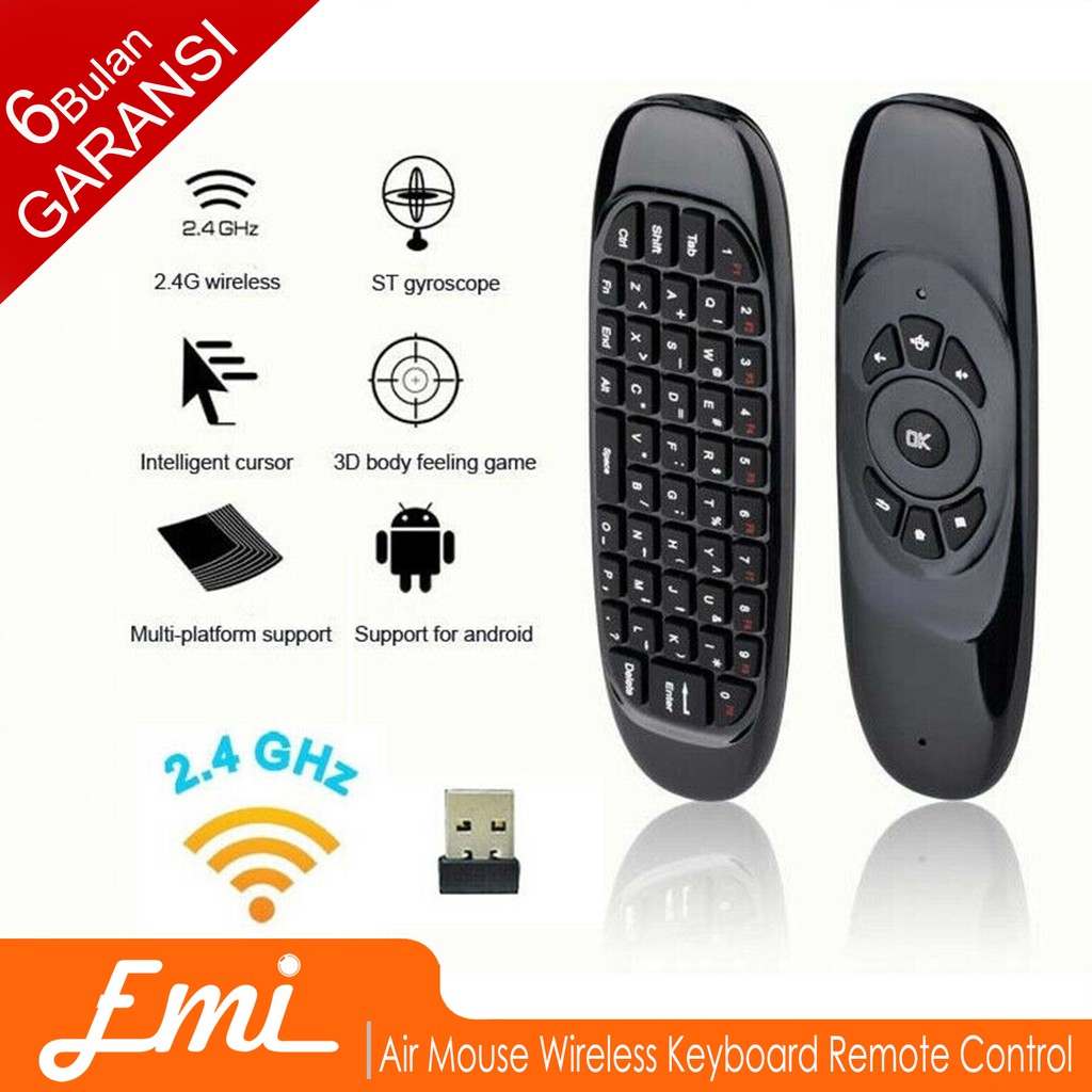 C120 2.4G Air Mouse Wireless Keyboard Remote Control For Android tv