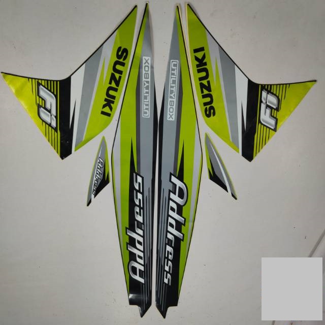 Stiker Striping Motor Suzuki Address 2015 Green Hijau
