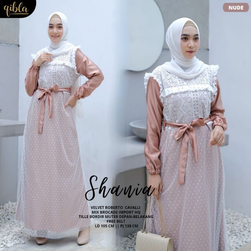 GAMIS Wanita - Dress Brukat - Shania Dress by Qibla