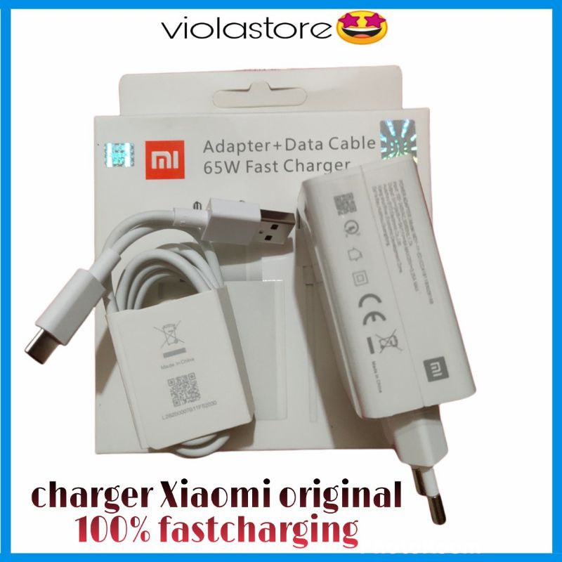 charger Xiaomi original 100% 65 Watt fastcharging